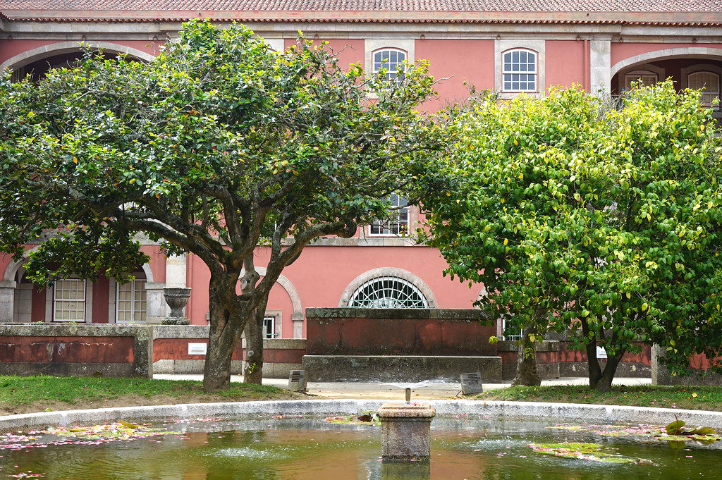 Dans la cour du Musée Soares dos Reis à Porto.