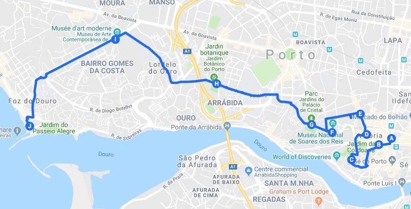 Itinéraires pour visiter Porto : Jour 2.