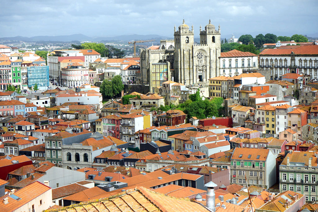 Vue depuis le musée de la photo sur la Vieille ville de Porto.