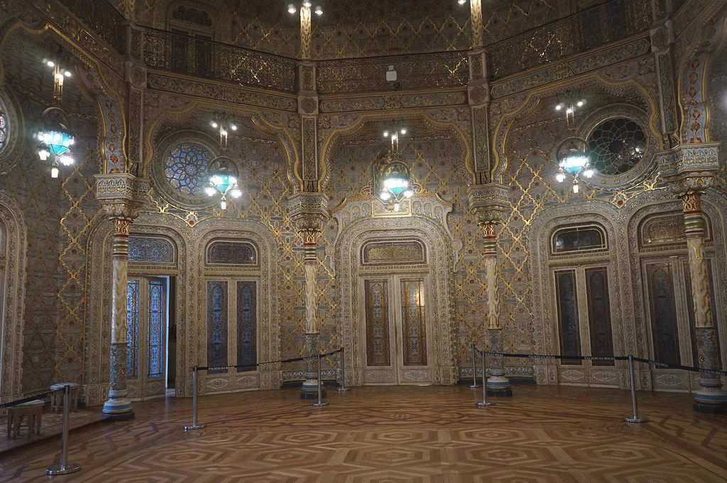 Dans la salle maure de l'ancienne bourse de Porto.