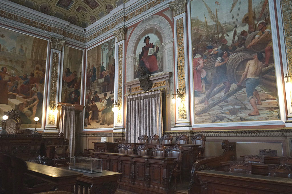 Tribunal commercial dans le Palais de Bourse à Porto.