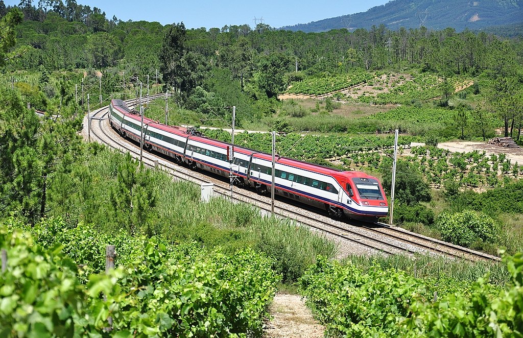 Train Porto - Lisbonne au niveau de Marmeleira - Photo de Pablo Nieto / CC BY SA 2.0.