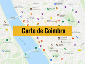 Carte de Coimbra (Portugal) : Tous les lieux du guide