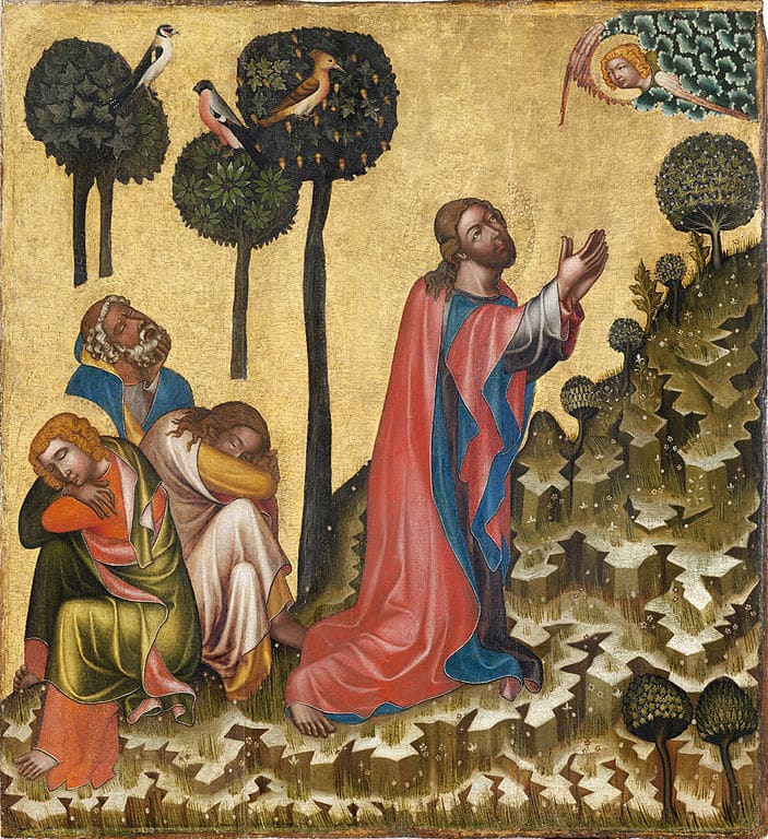 Jésus au mont des oliviers dans le musée d'art gothique dans le couvent de Saint Agnes à Prague