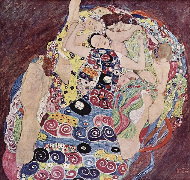 Les Vierges de Gustav Klimt dans le musée d'art moderne de Prague.
