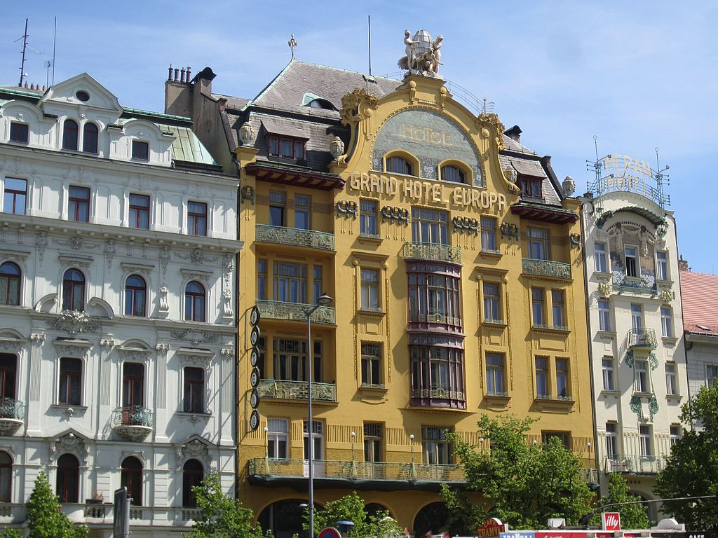 Hotel Europa Art Nouveau sur la place Venceslas dans le quartier de Nove Mesto à Prague - Photo d'Another Believer