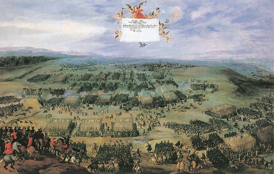 Bataille de la Montagne Blanche et déf, peinture de Pieter Snayers.