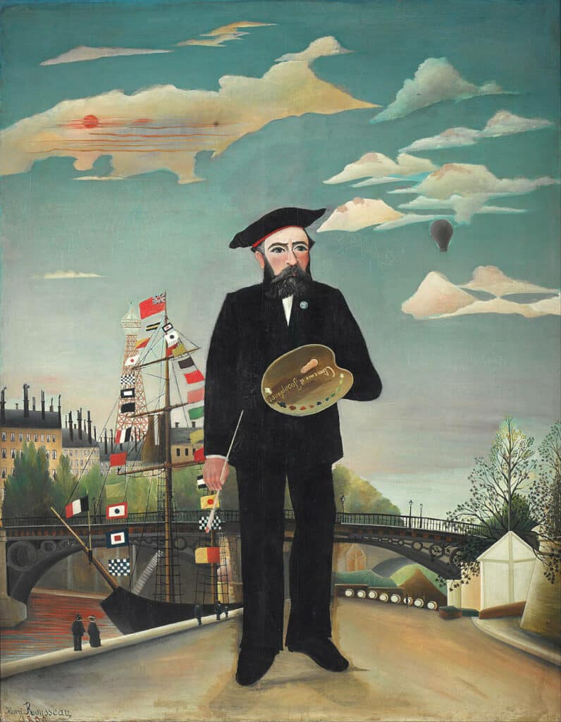 Autoportrait d’Henri Rousseau au Palac Veletržní.