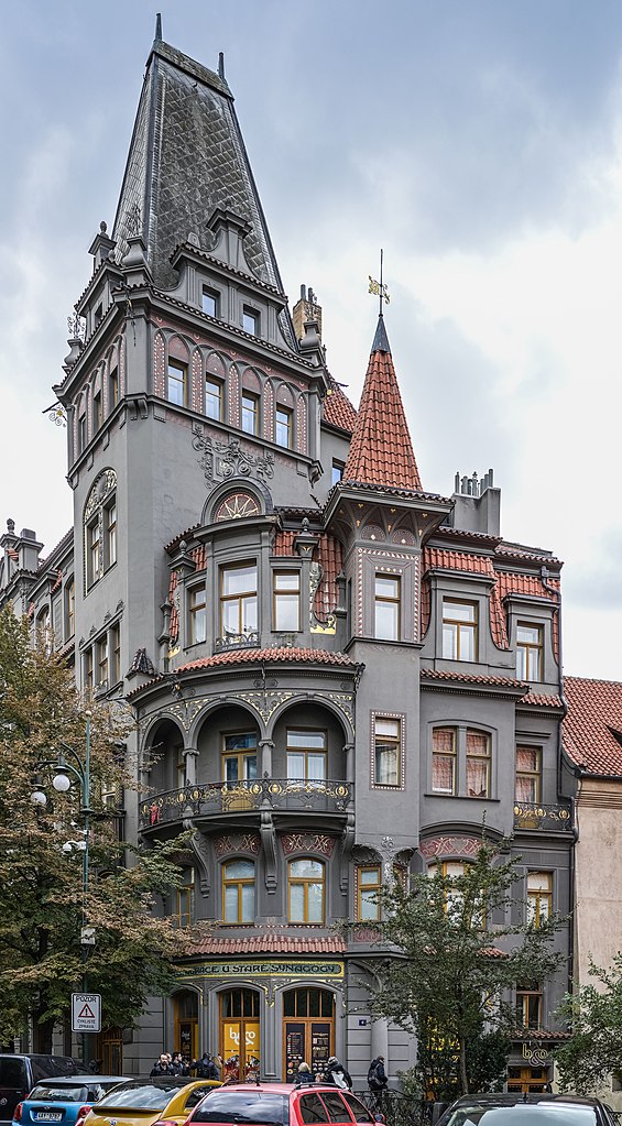 Immeuble de la rue Paryska sur l'ancien ghetto juif de Josefov à Prague - Photo de Bengt Nyman