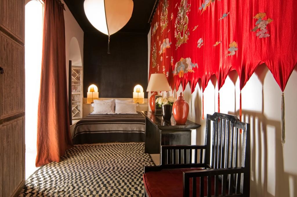 Chambre "Tibet" dans le Riad Tzarra à Marrakech.