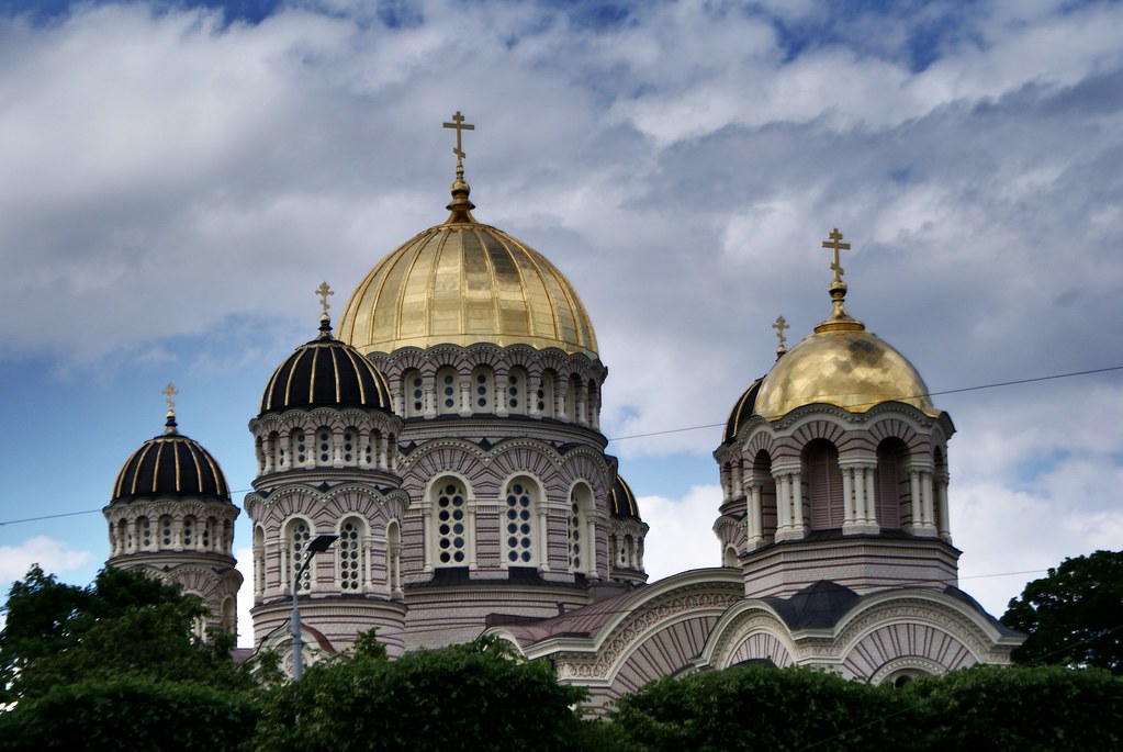 Monument : Cathédrale orthodoxe de la nativité à Riga.