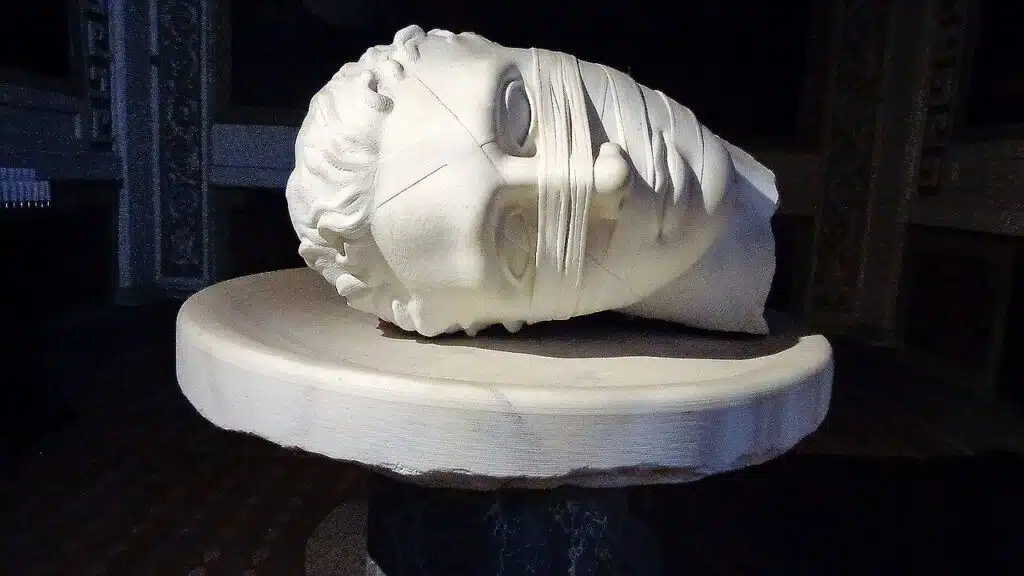 Sculpture de Saint Jean Baptiste par Igor Mitoraj à Santa Maria degli Angeli e dei Martiri à Rome. - Photo Effems