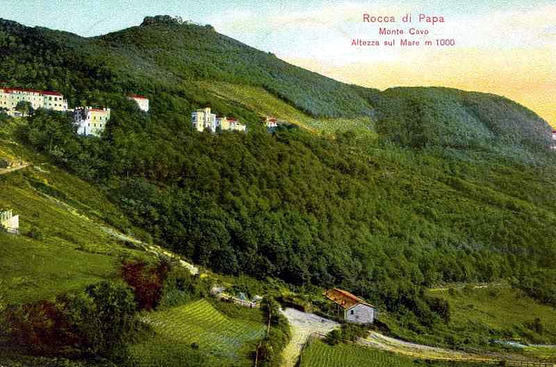 Monte Cavo près de Rome sur une carte postale de 1910