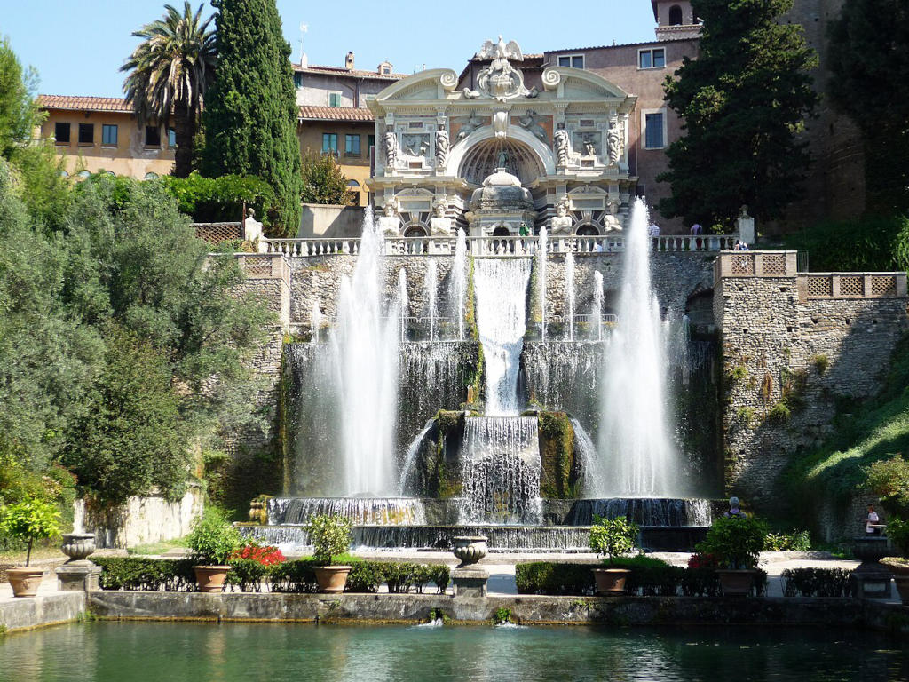 Fontaine et jardin de la Villa d'Este à Tivoli près de Rome - Photo de Fczarnowski