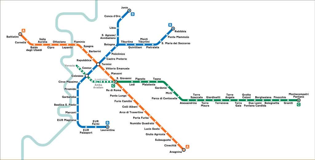 Carte du réseau de métro à Rome - Image de junge30 - Licence ccbysa 4.0