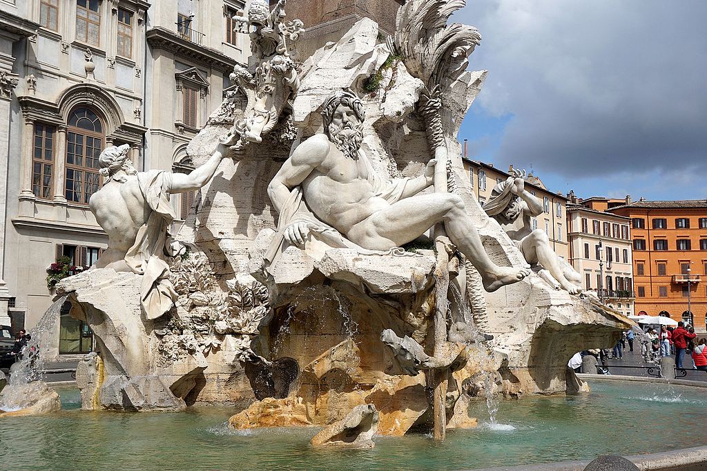 Fontaine des Quatres Fleuves sur la Piazza Navona dans le centre historique de Rome - Photo de Mariordo Mario Roberto Durán Ortiz