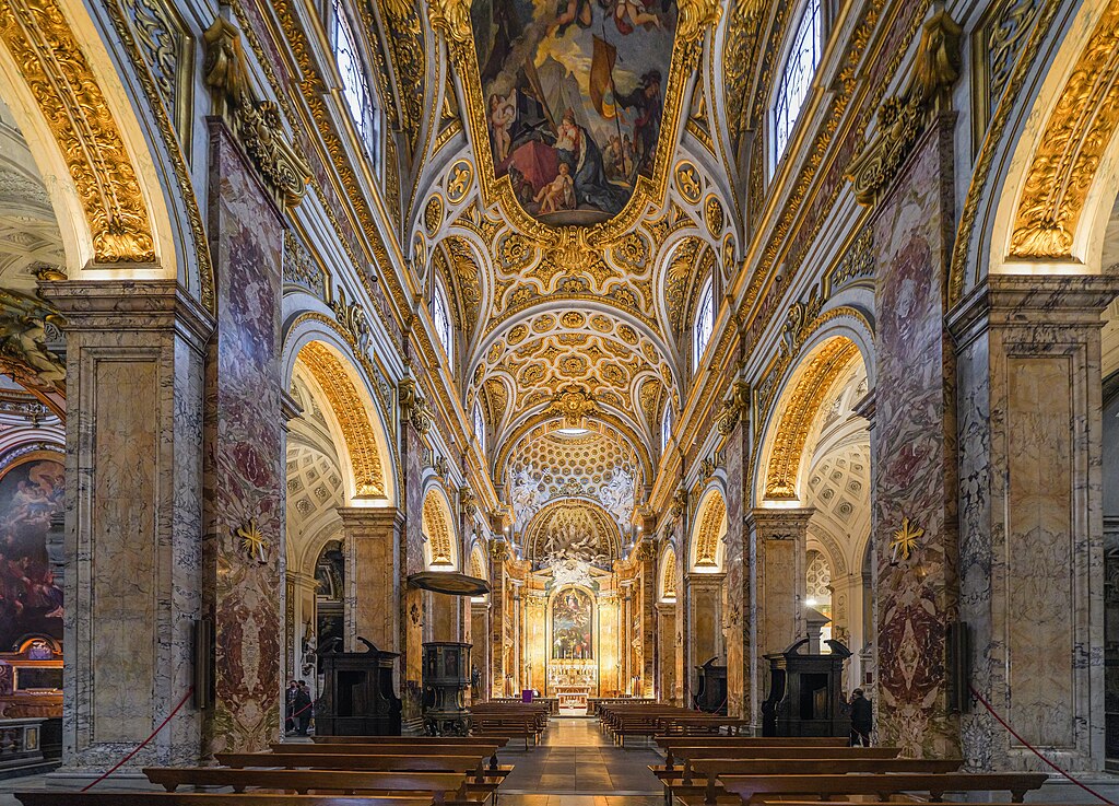 Nave de l'église Saint-Louis-des-Français (San Luigi dei Francesi) à Rome - Photo de NikonZ7II - Licence ccbysa 4.0