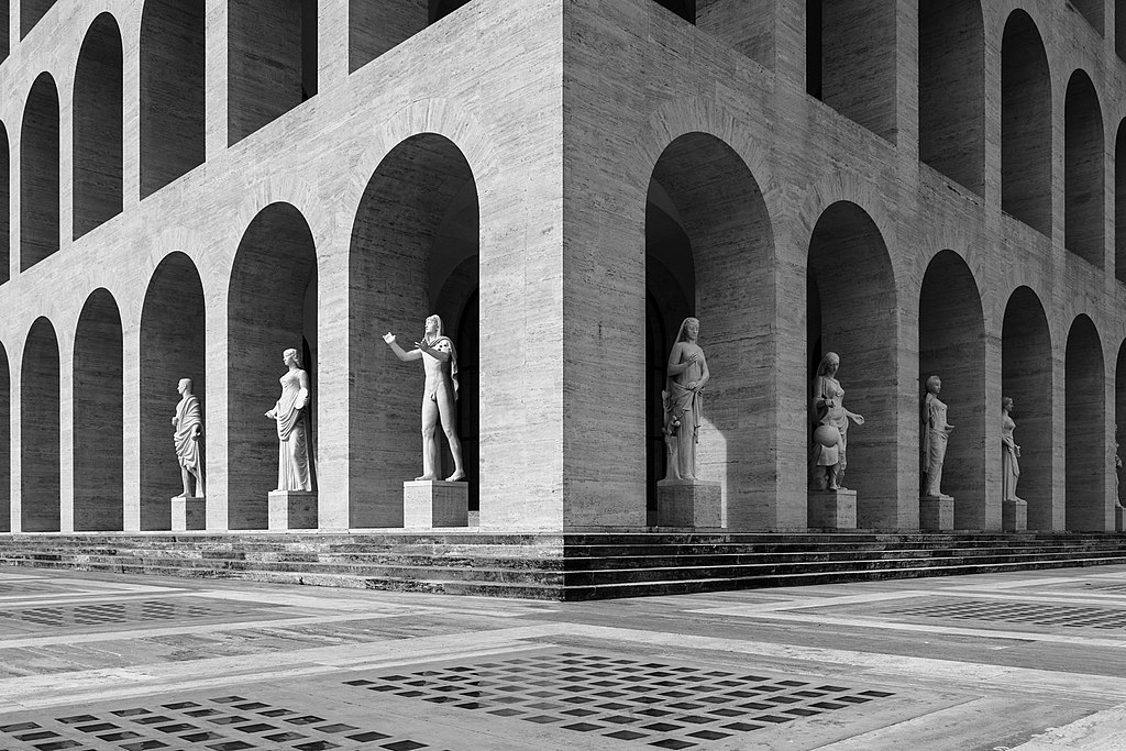 Palazzo della civiltà del lavoro, Palais de la civilisation italienne ou Colisée carré dans le quartier de l'EUR à Rome - Photo de Розанов-Михаил