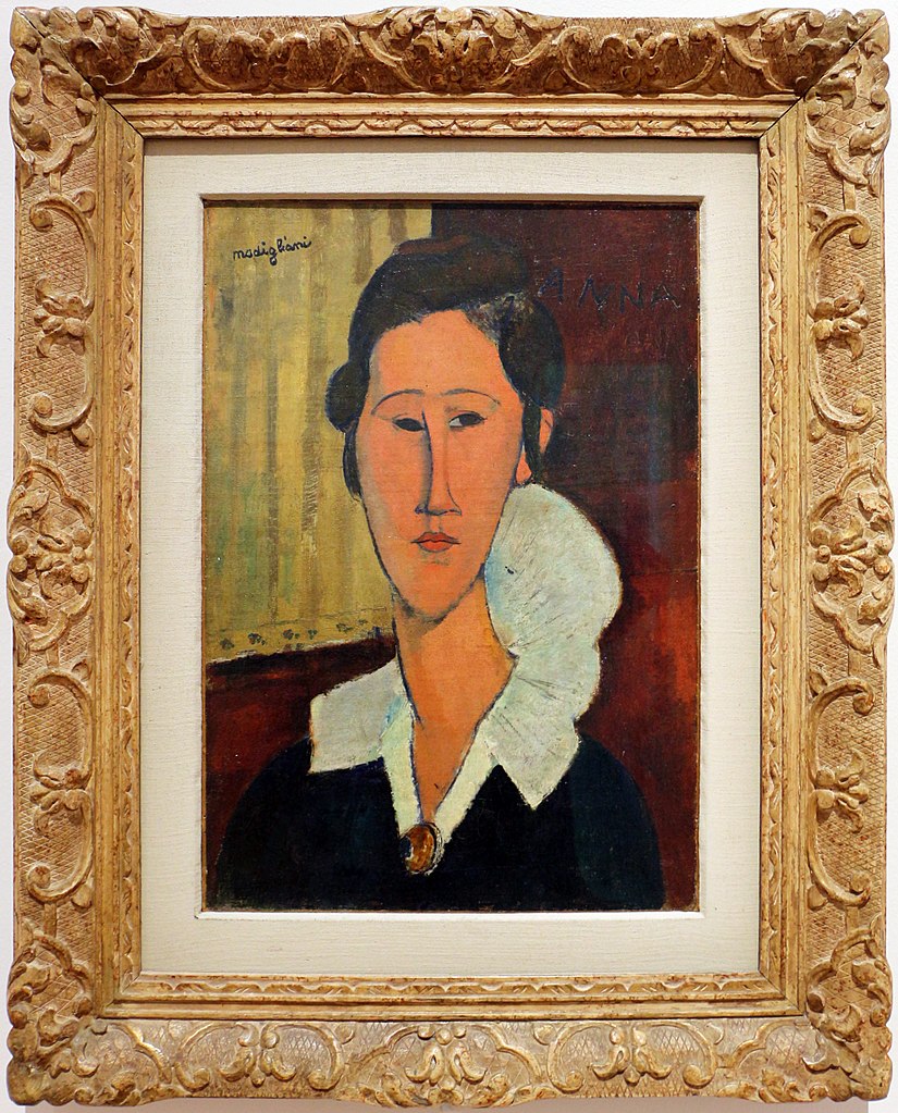 "Portrait d'Hanka Zborowska" (1917) par Modigliani au GNAM, musée d'art moderne à Rome.