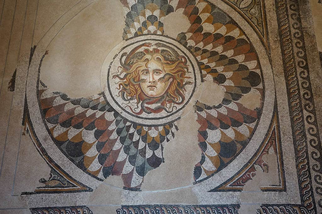 Mosaique dans le musée romain des Thermes de Diocletien à Rome.