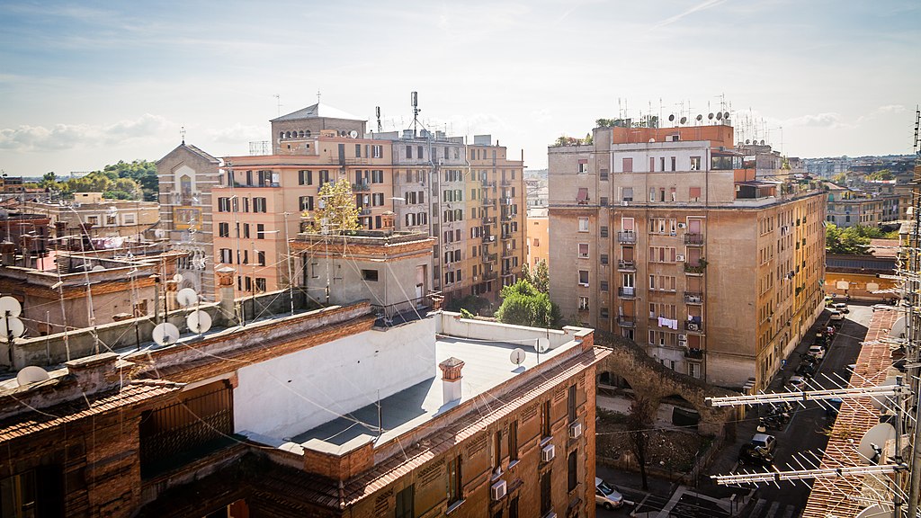 > Vue sur le quartier du Testaccio à Rome - Photo de N i c o l a