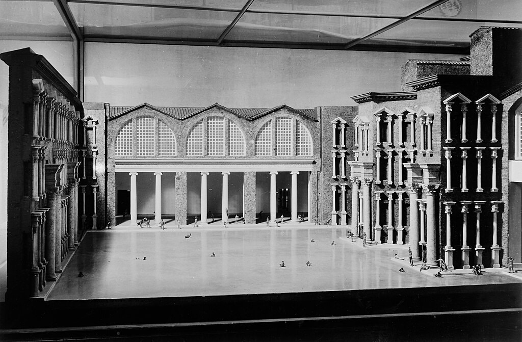 Maquette de la piscine des Thermes de Diocletien à Rome (Musée national romain). Photo de Wellcome. Licence ccby 4.0