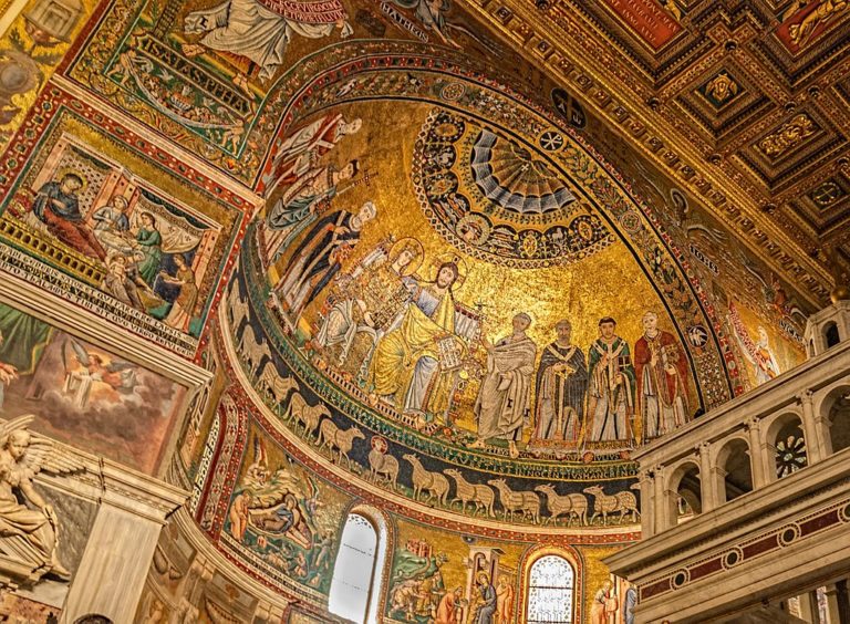 Mosaique de la basilique Sainte Marie du Trastevere - Photo de Gary Ullah