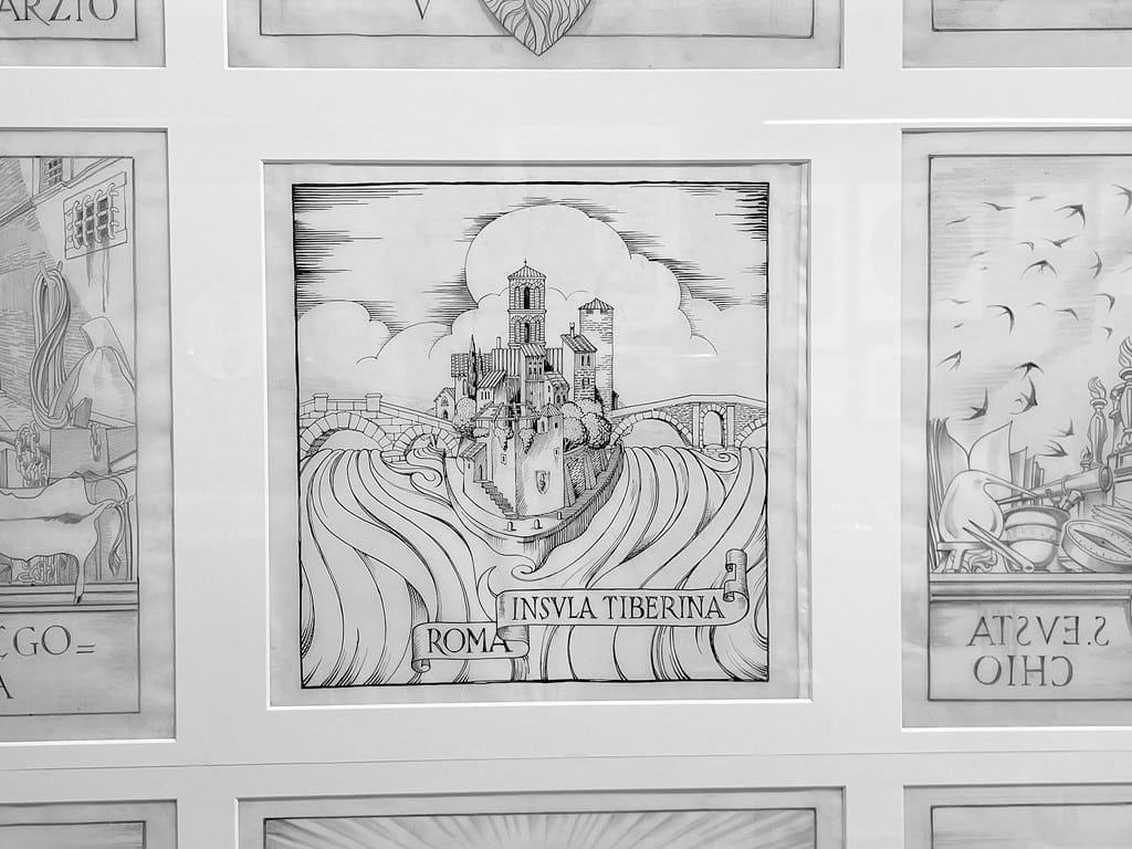 Expo à la Casina della civette de Duilio Cambellotti.