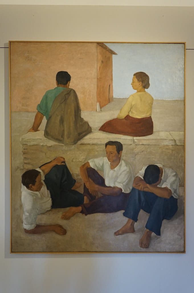 Scuola Romana : "Meriggio", toile de Emmanuele Cavalli.