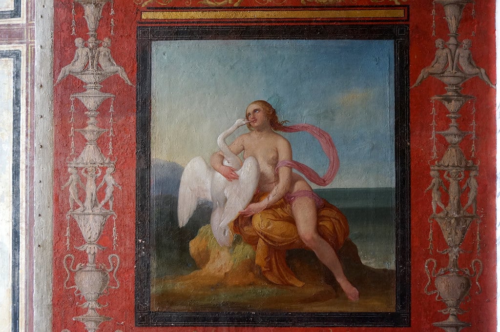 Peinture murale au Casino Nobile de la Villa Torlonia à Rome.