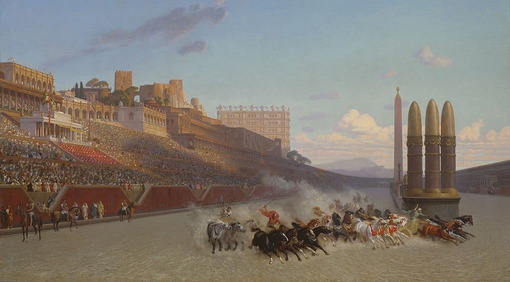 Course de chars au Circus Maximus à Rome - Toile de Jean Leon Gerome.
