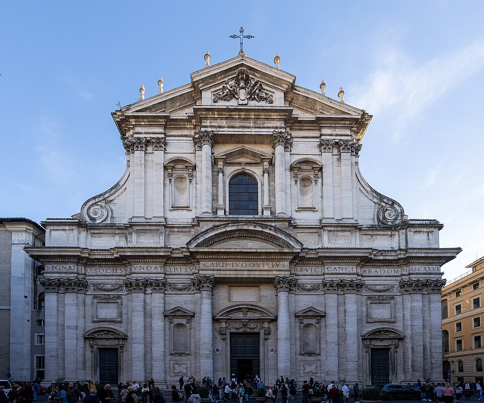 Façade de l'église Sant Ignazio di Loyola à Rome - Photo de Fiat500e -Licence ccby 4.0