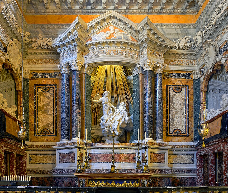 Extase de Sainte Thérèse à l'église Santa Maria della Vittoria à Rome.