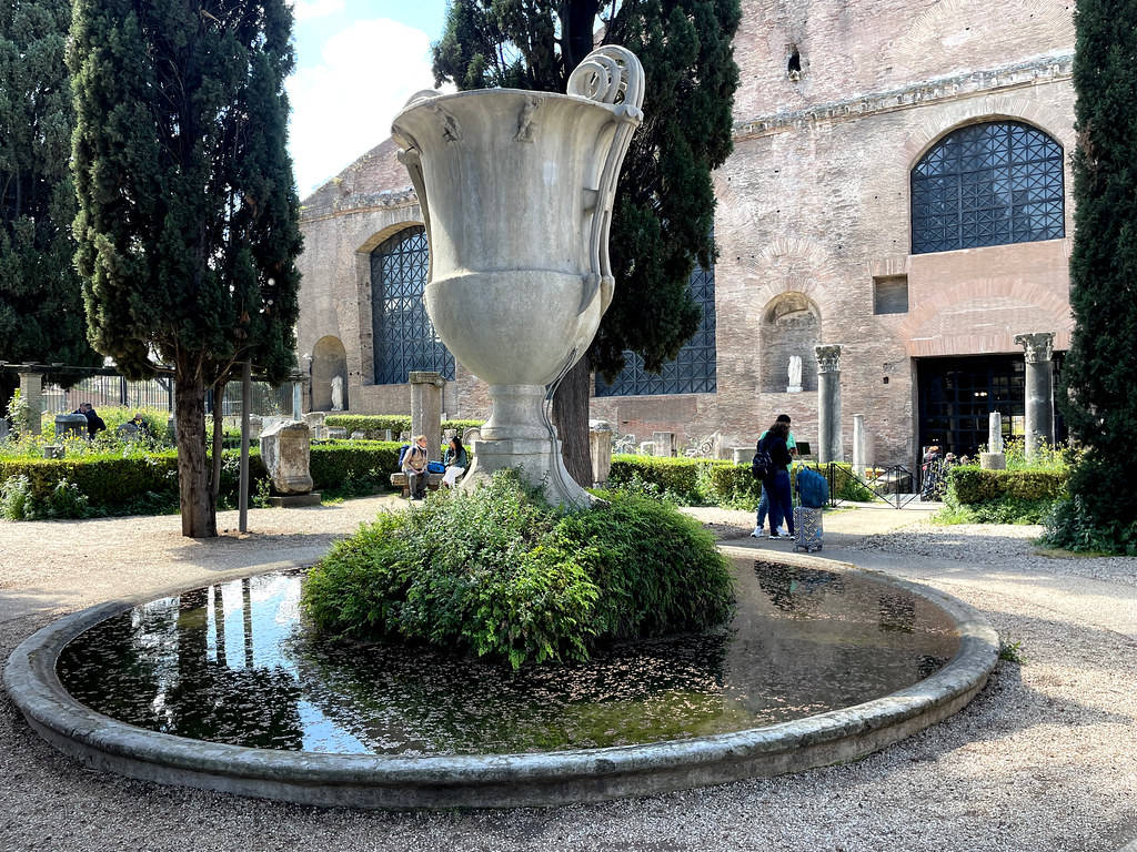 Entrée des Thermes de Diocletien à Rome.