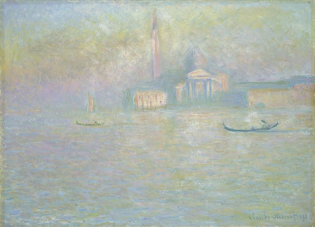 "San Giorgio Maggiore" (1908), oeuvre de Monet au National Museum Cardiff.