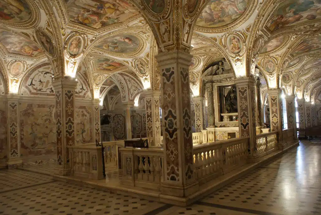 Dans la crypte de la Cathédrale de Salerne.