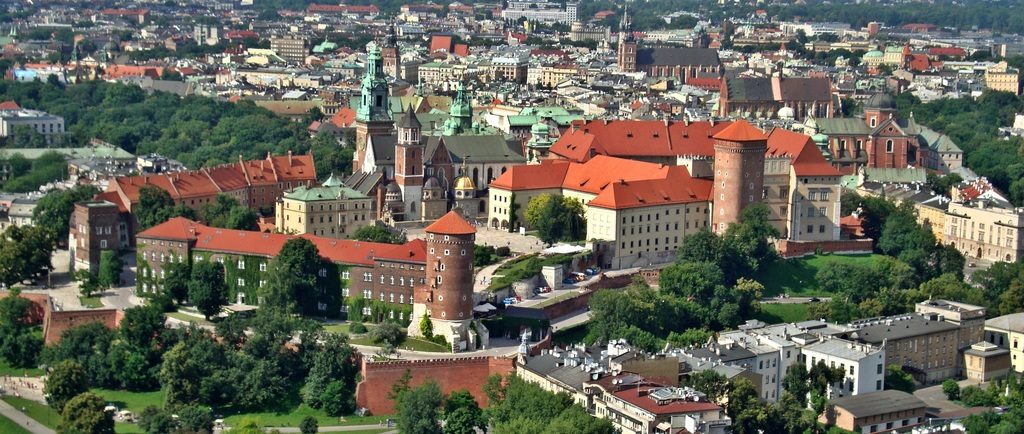 Vue sur le chateau royal de Wawel à Cracovie.