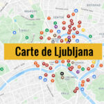 Carte de Ljubljana à télécharger avec tous les lieux du guide
