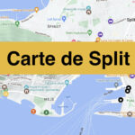 Carte de Split avec tous les lieux du guide