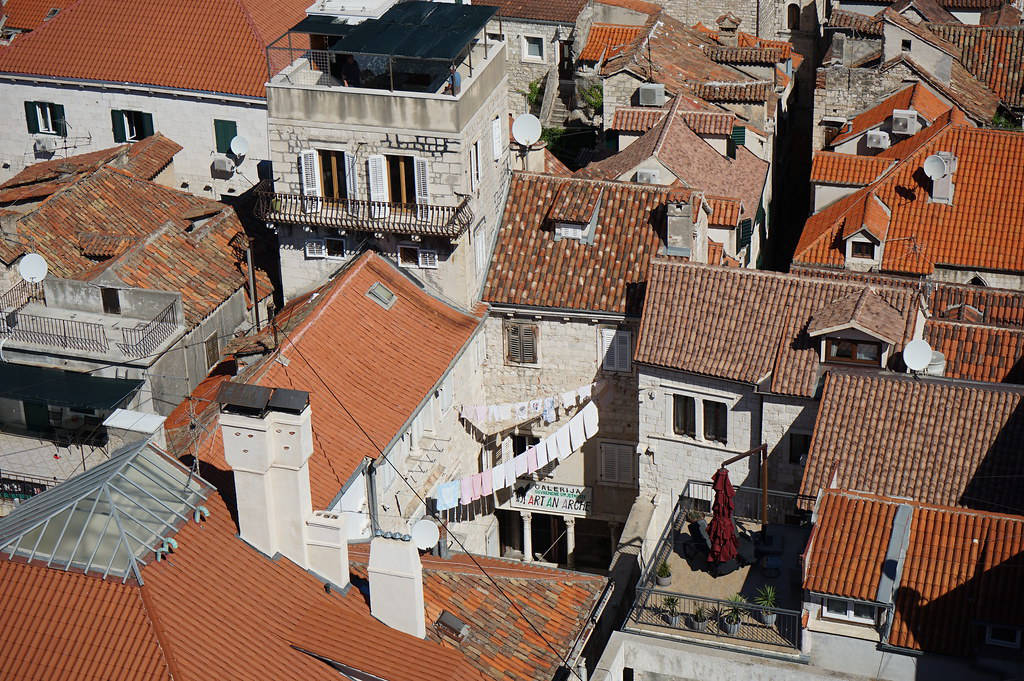 Vue depuis le clocher de la cathédrale de Split.