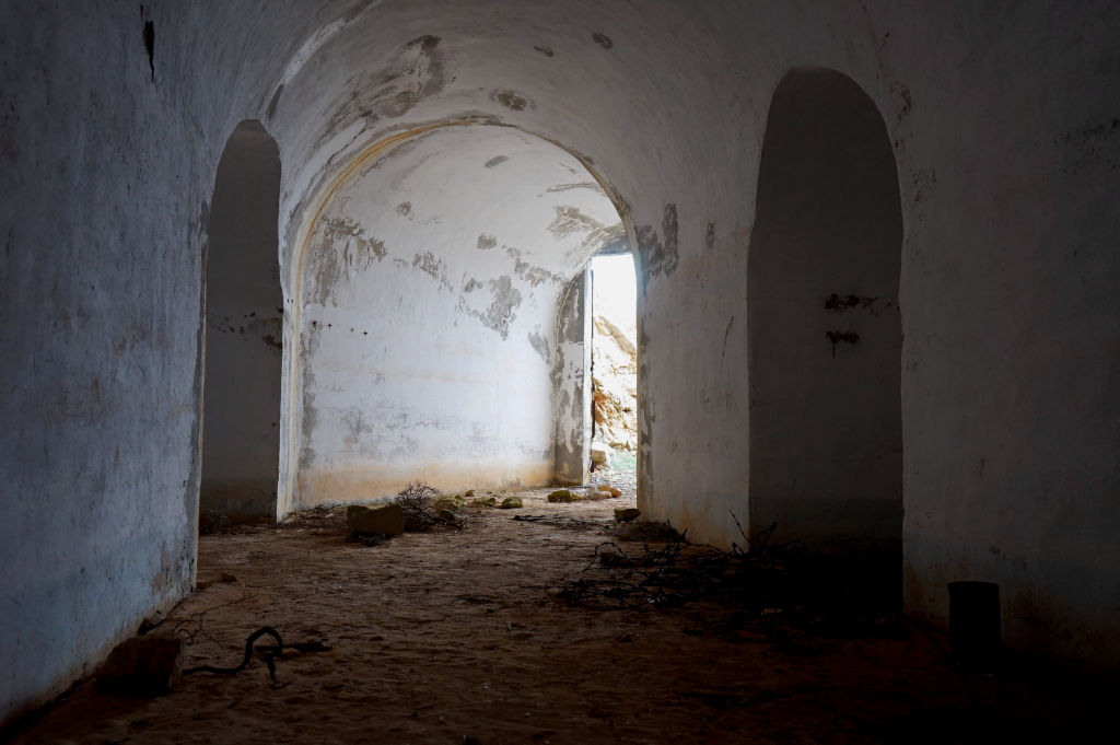 A l'intérieur du bunker sur l'île de Vis.