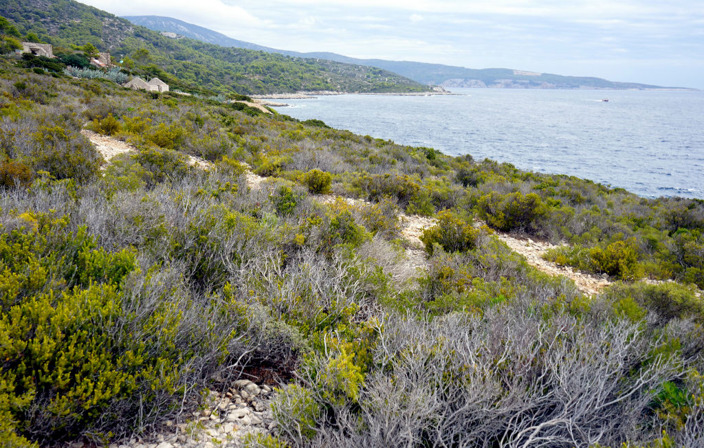 Paysage à l'ouest de l'île de Vis.