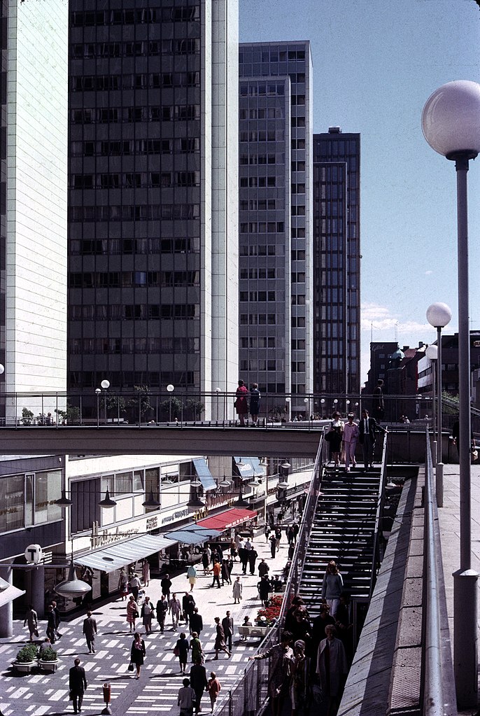 Gratte-ciels du centre de Stockholm en 1965 - Photo d'Andy Eick 