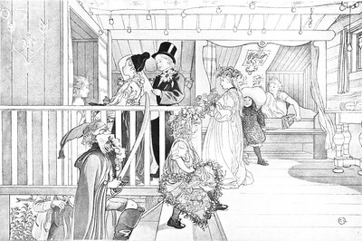 Coloriage à Stockholm : Dessin de Carl Larsson