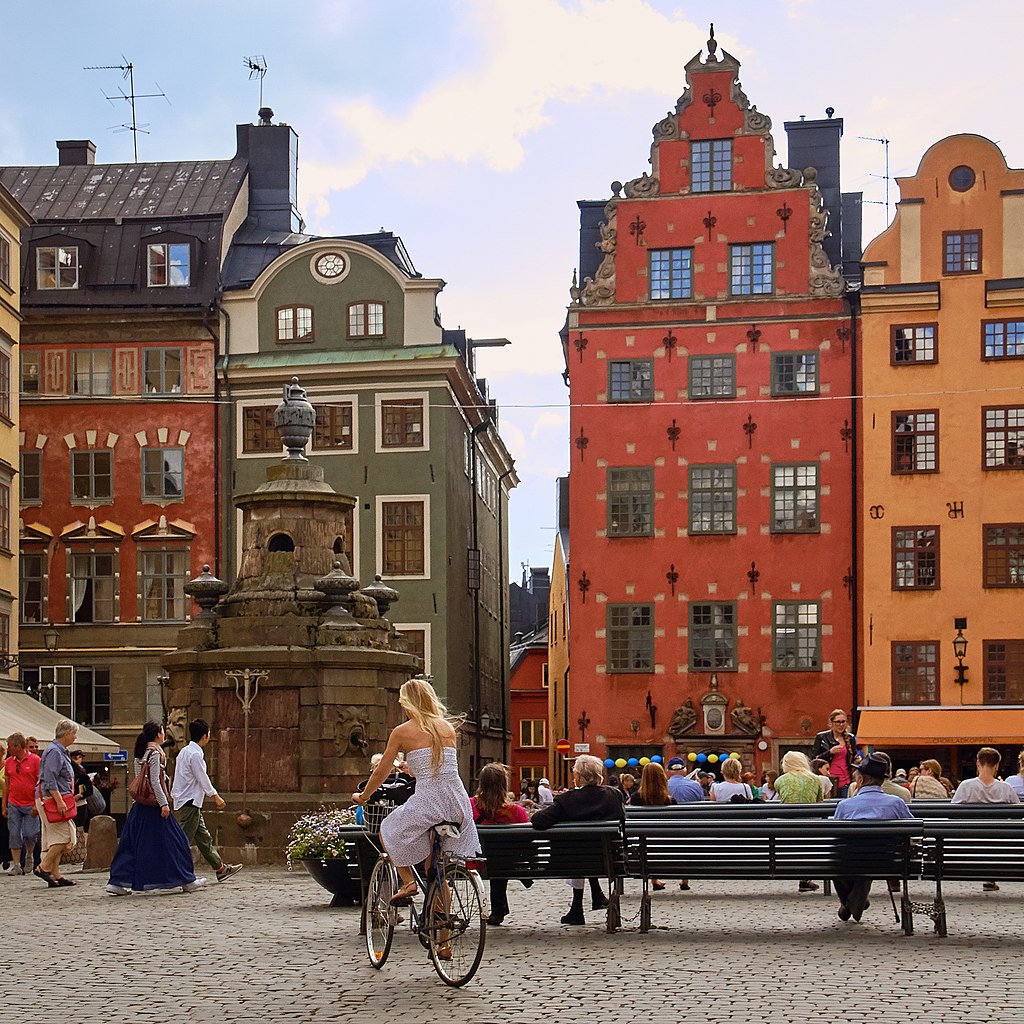 Sur la place principale du centre historique de Stockholm : Stortorget. Photo de Pedro Szekely - Licence CCBYSA 4.0