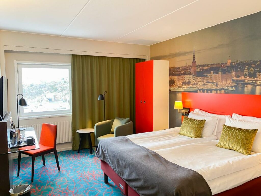 Chambre de l'hotel ProfilHotels Nacka à Stockholm.