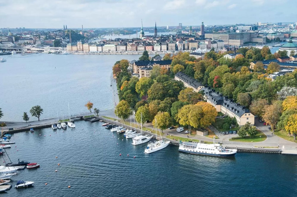 Dans l'hotel de luxe Hotel Skeppsholmen à Stockholm.