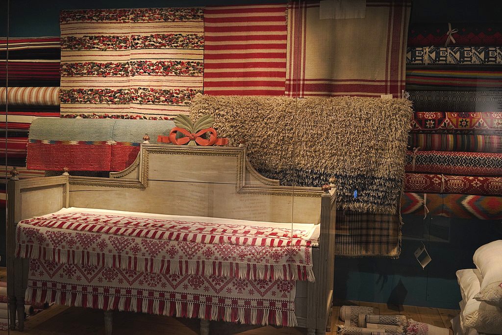 Motifs textiles au musée Nordiska de Stockholm - Photo de Ray Swi hymn - Licence CCBYSA 2.0