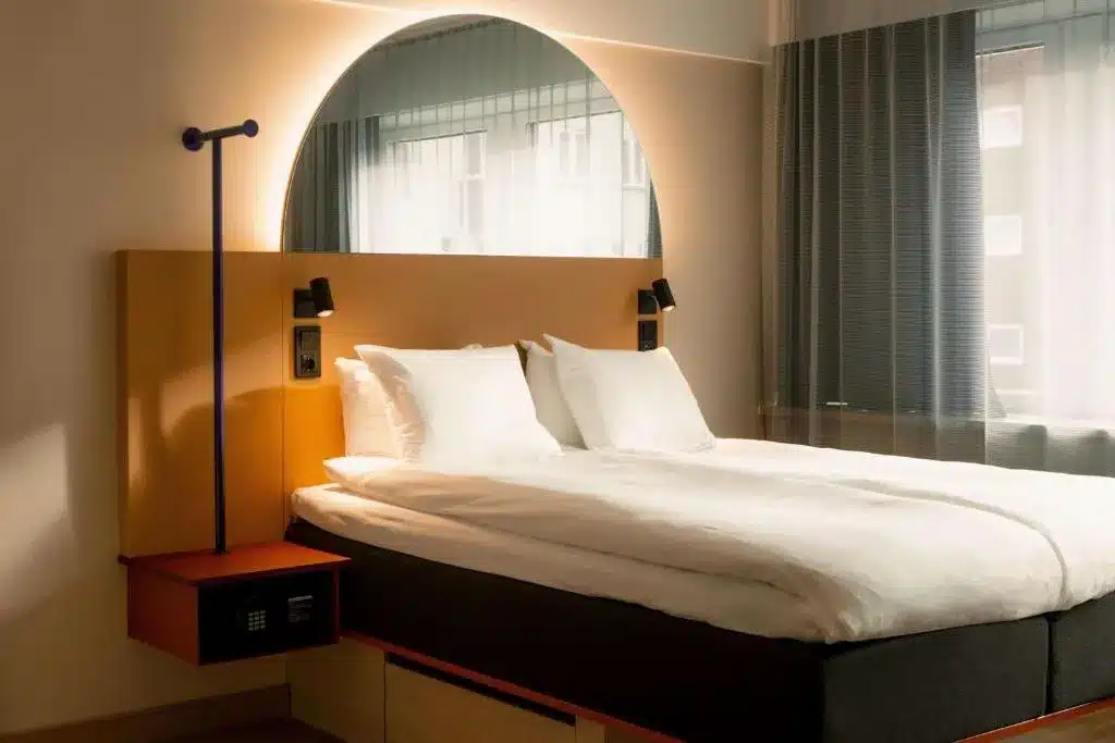 Chambre de l'hotel Scandic GO à Stockholm.