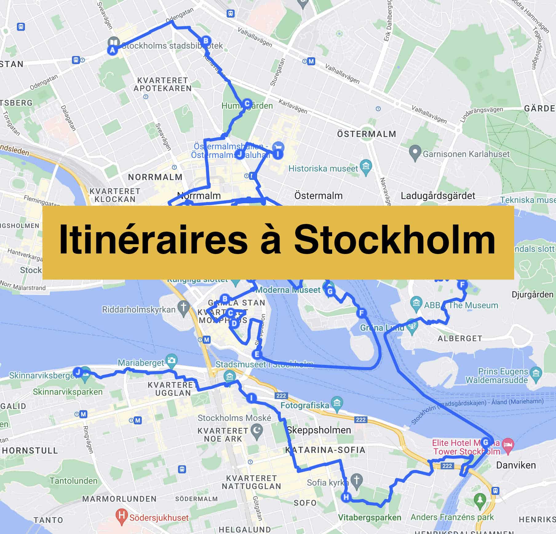 Lire la suite à propos de l’article Itinéraires à Stockholm : Parcours en 1, 2 jours à pied
